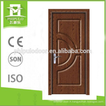 Dernières conceptions mdf porte en bois enduit pvc portes intérieures en bois pas cher